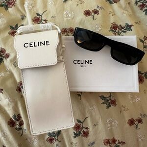 NWT Celine Black rectangle sunglasses. Best basic sunnies for summer!